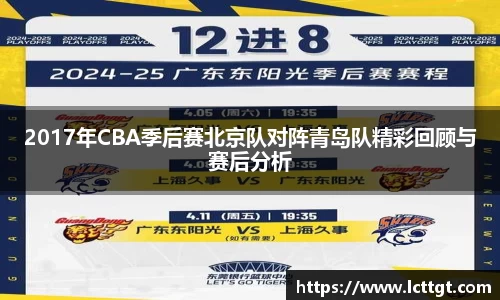 2017年CBA季后赛北京队对阵青岛队精彩回顾与赛后分析